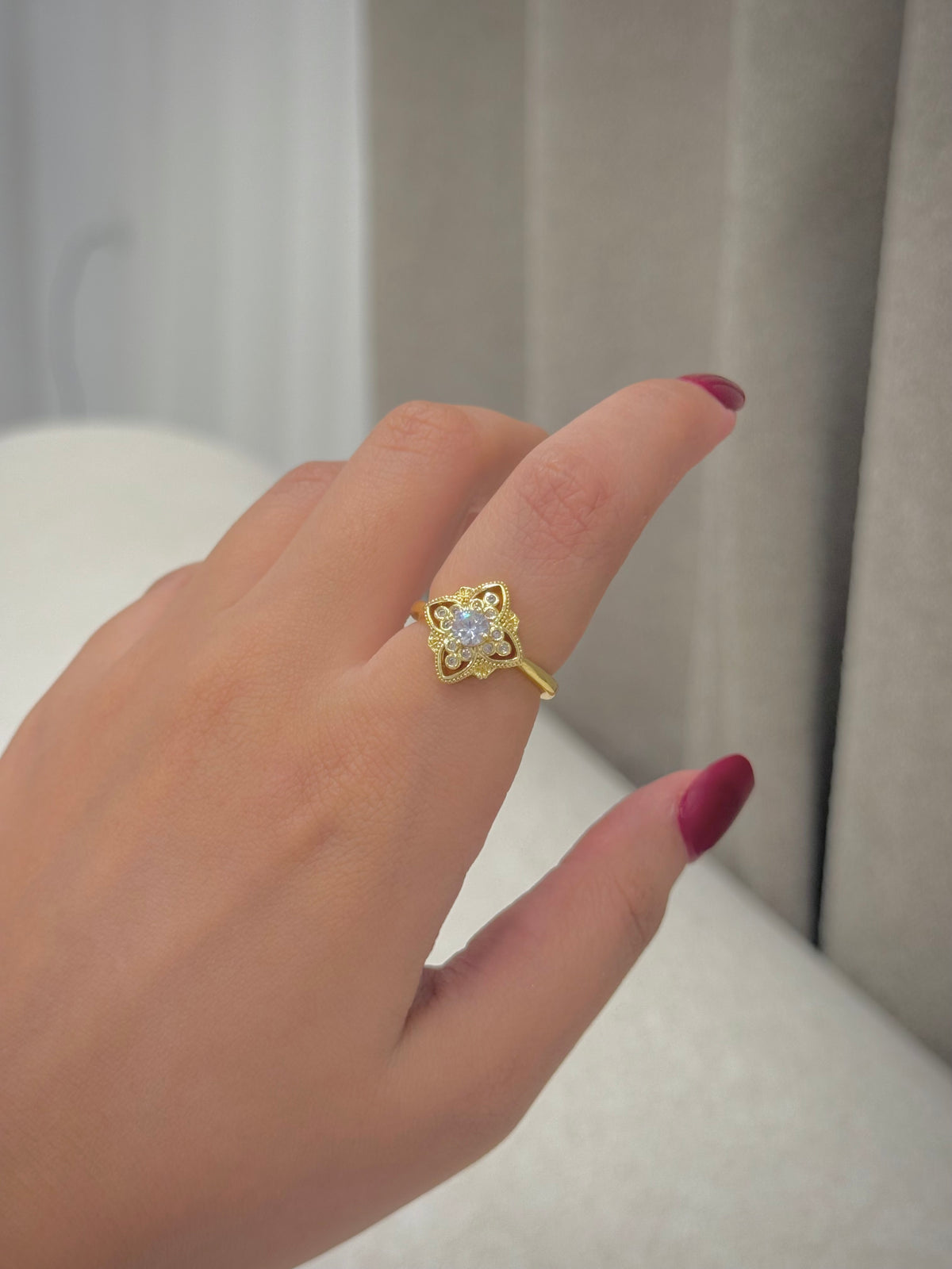 Gold plated ring