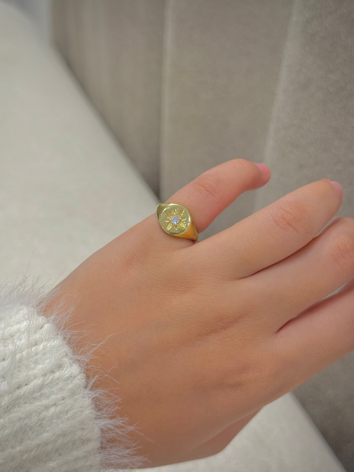 Gold plated ring