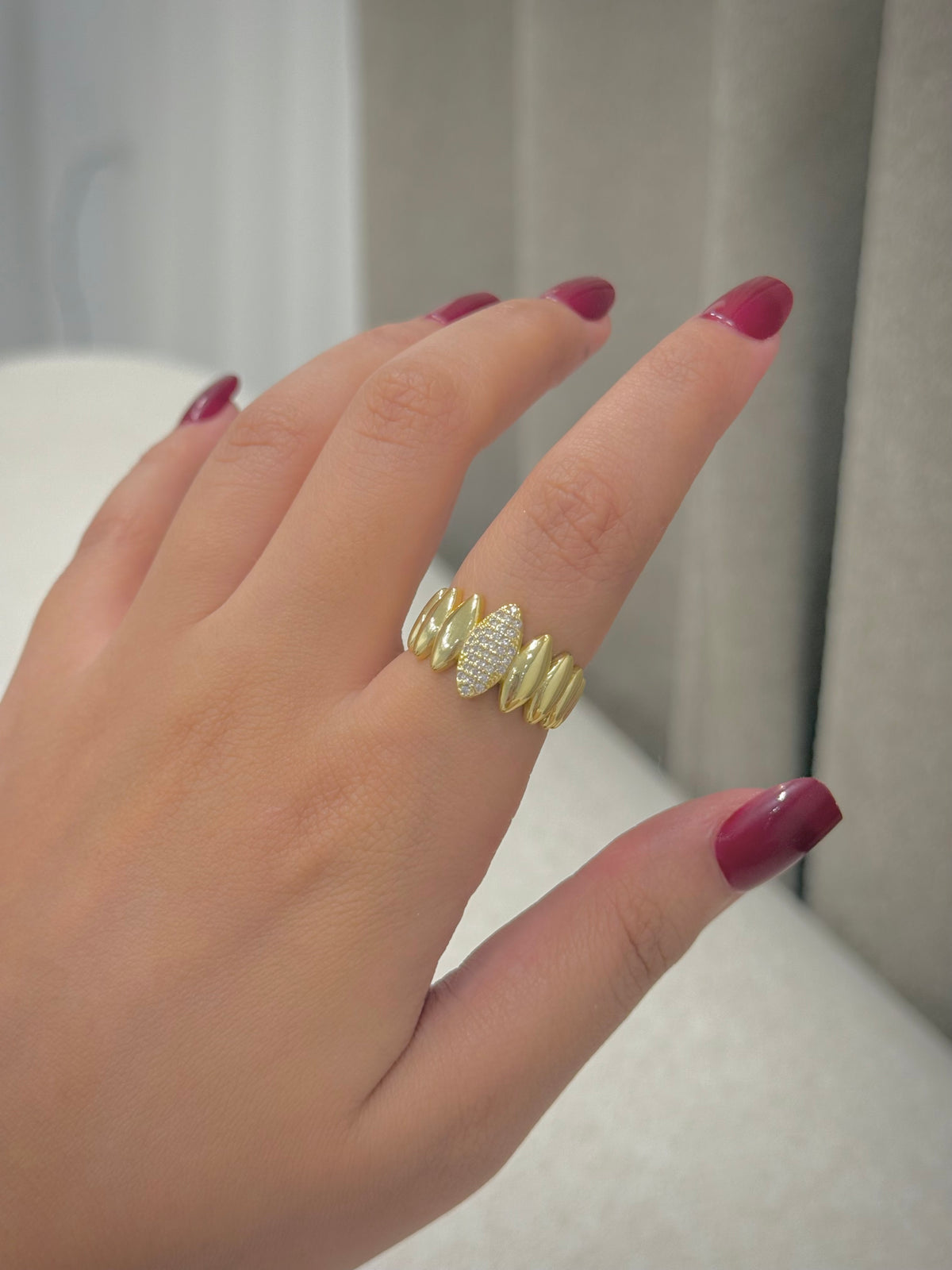 Gold plated ring