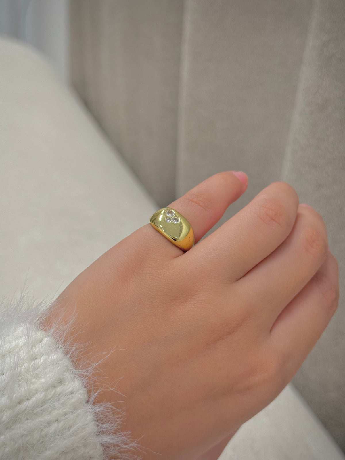 Gold plated ring