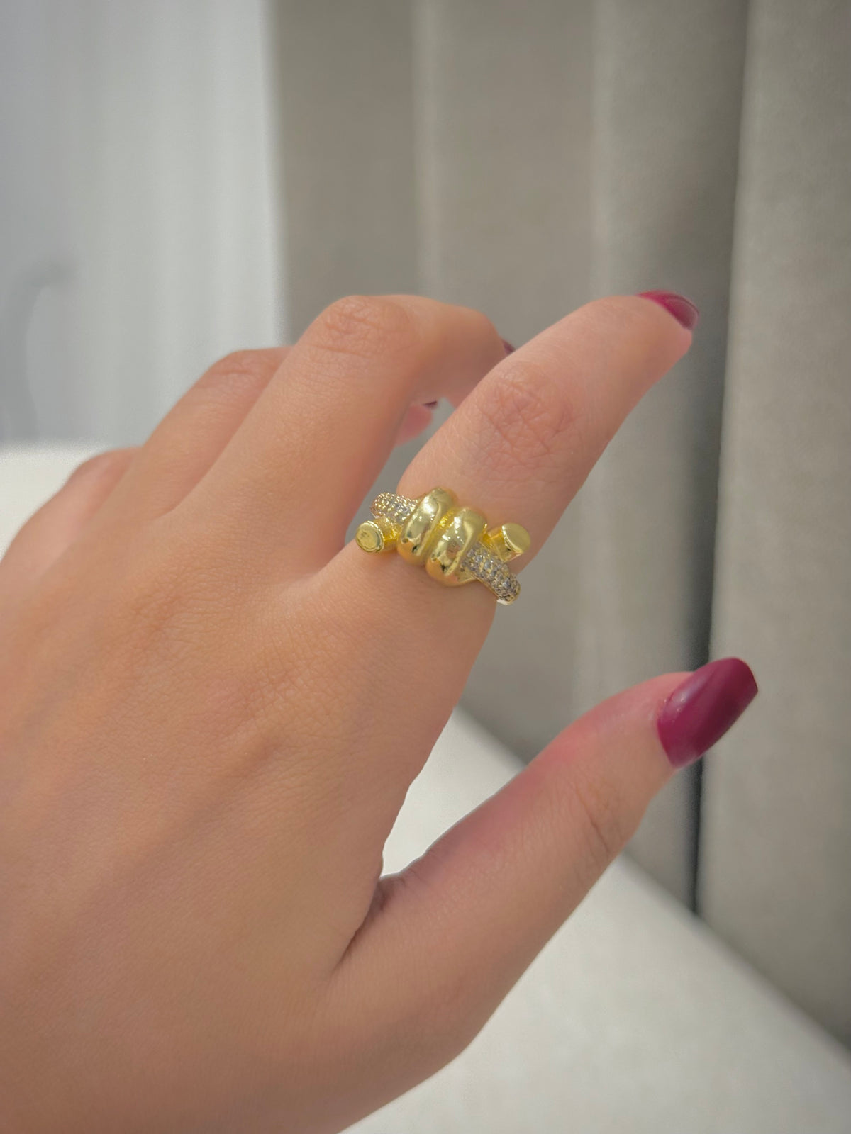Gold plated ring