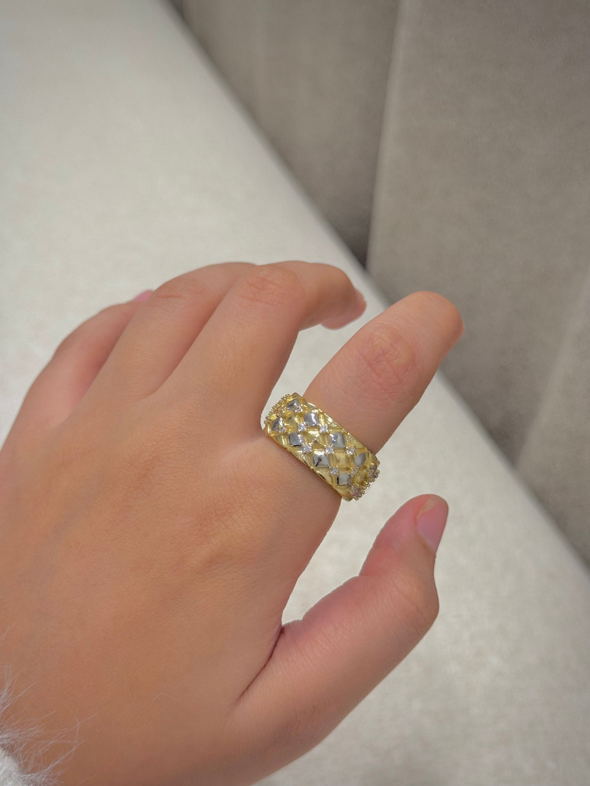 Gold plated ring