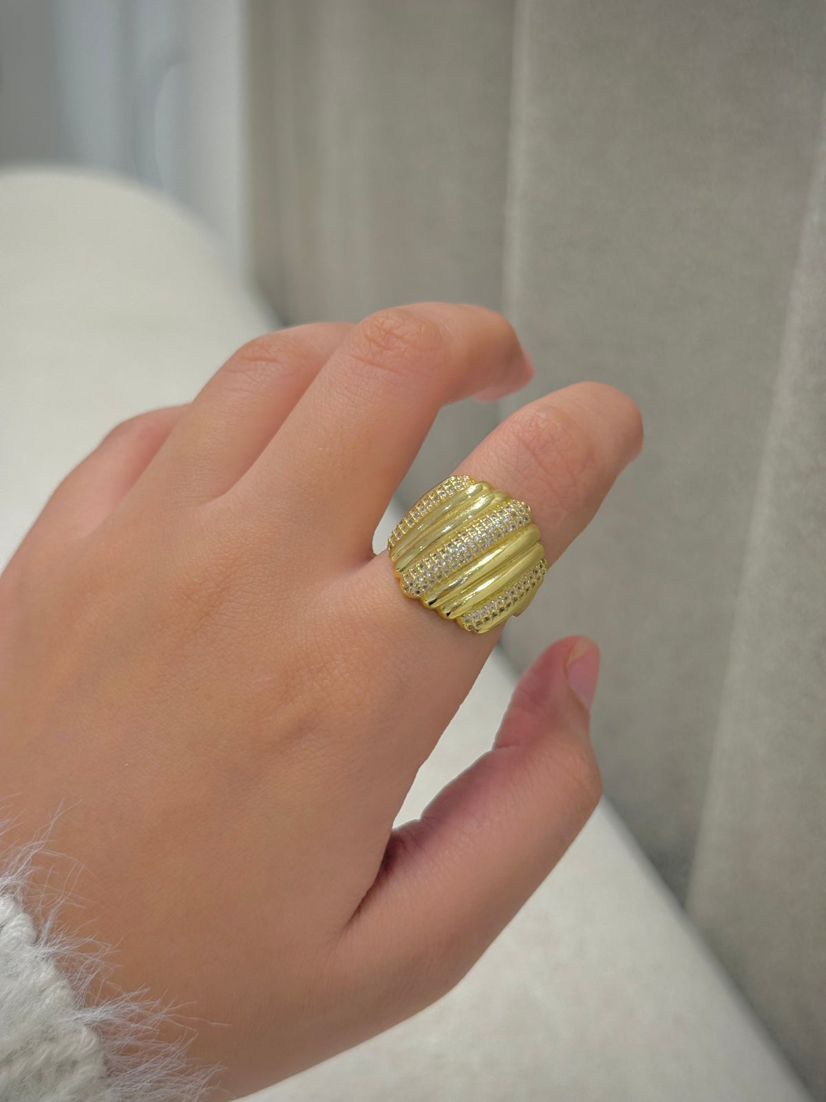 Gold plated ring