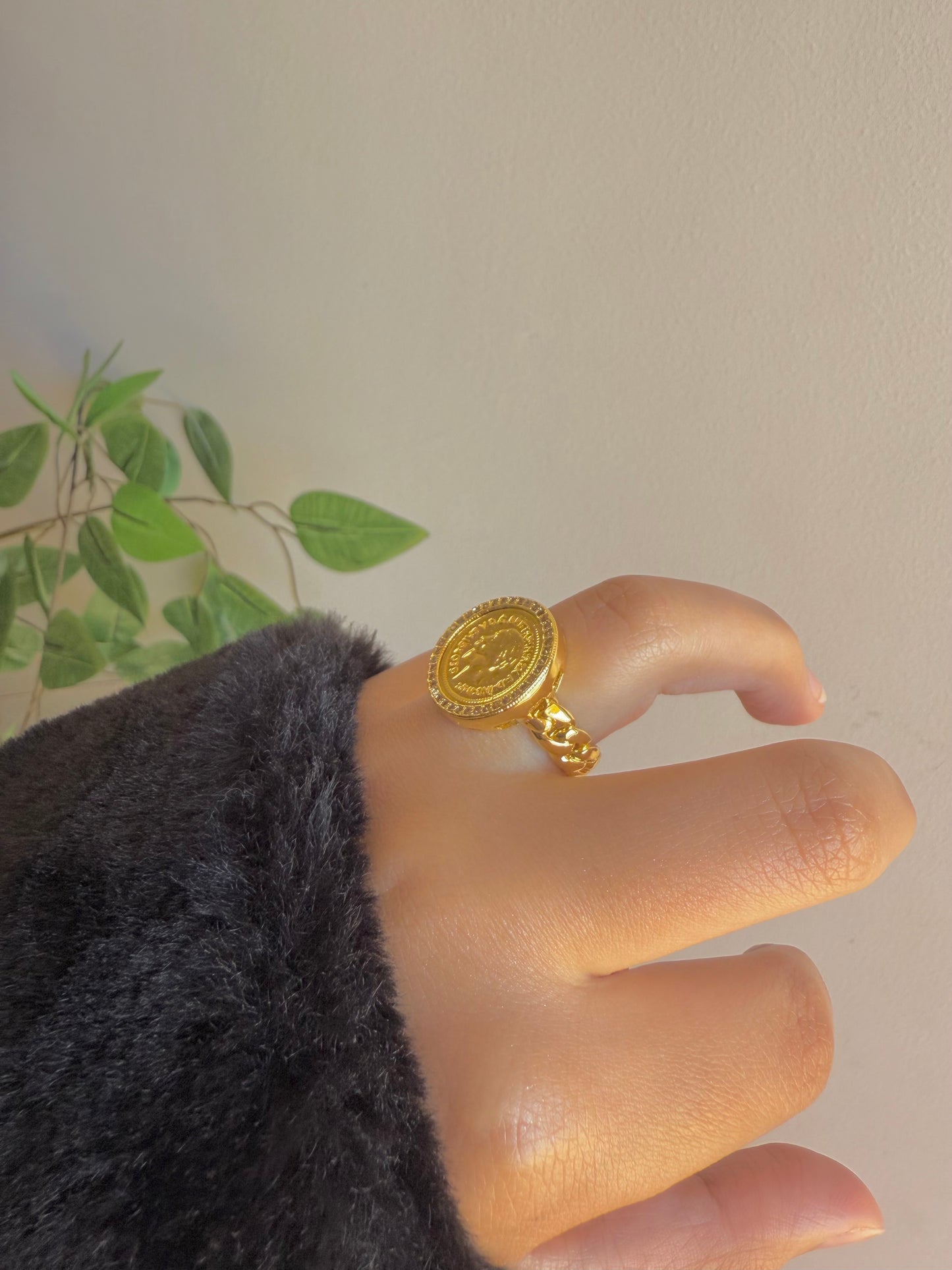 Gold plated ring