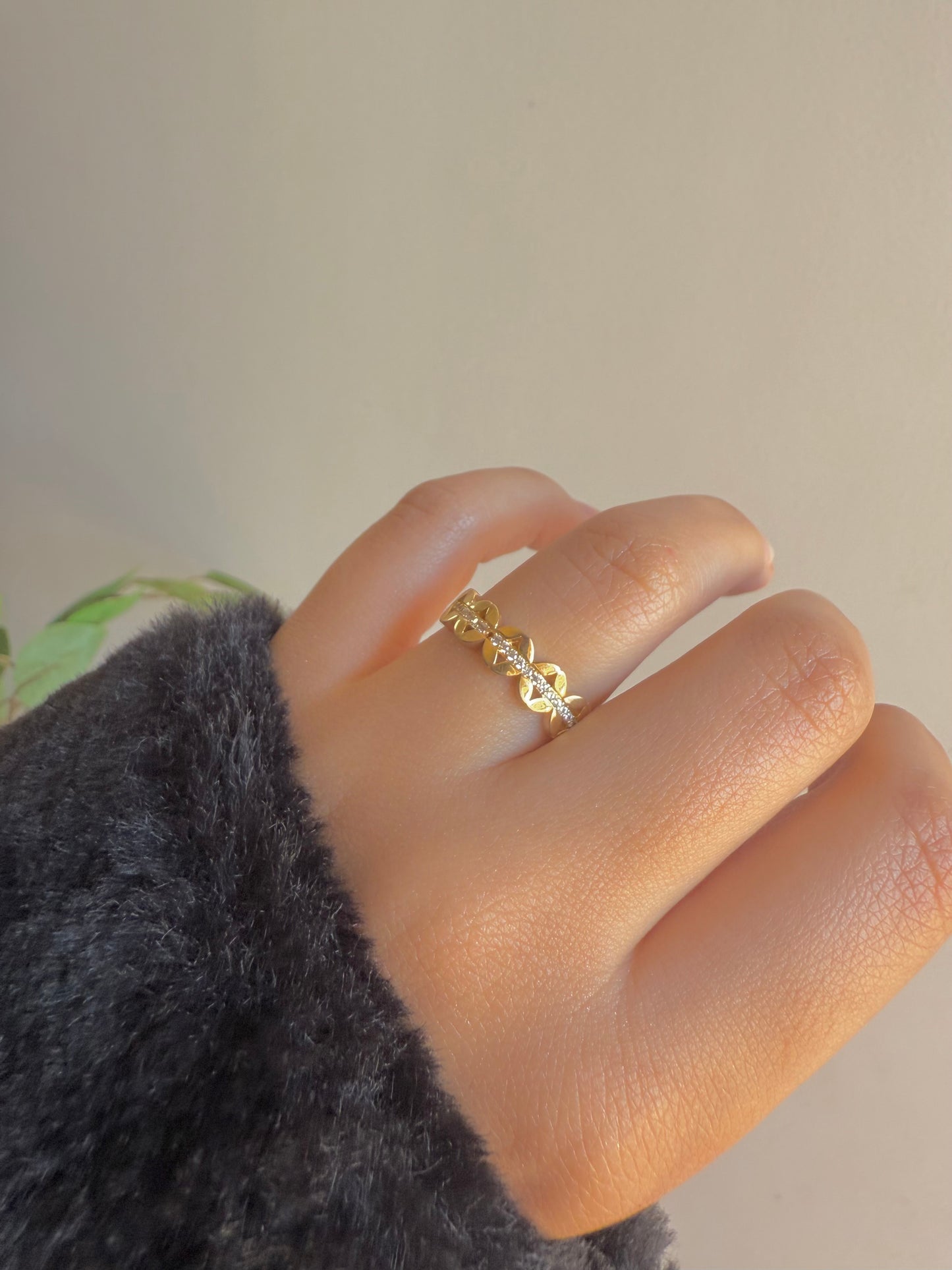 Gold plated ring