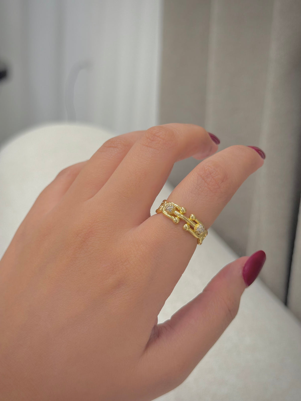 Gold plated ring