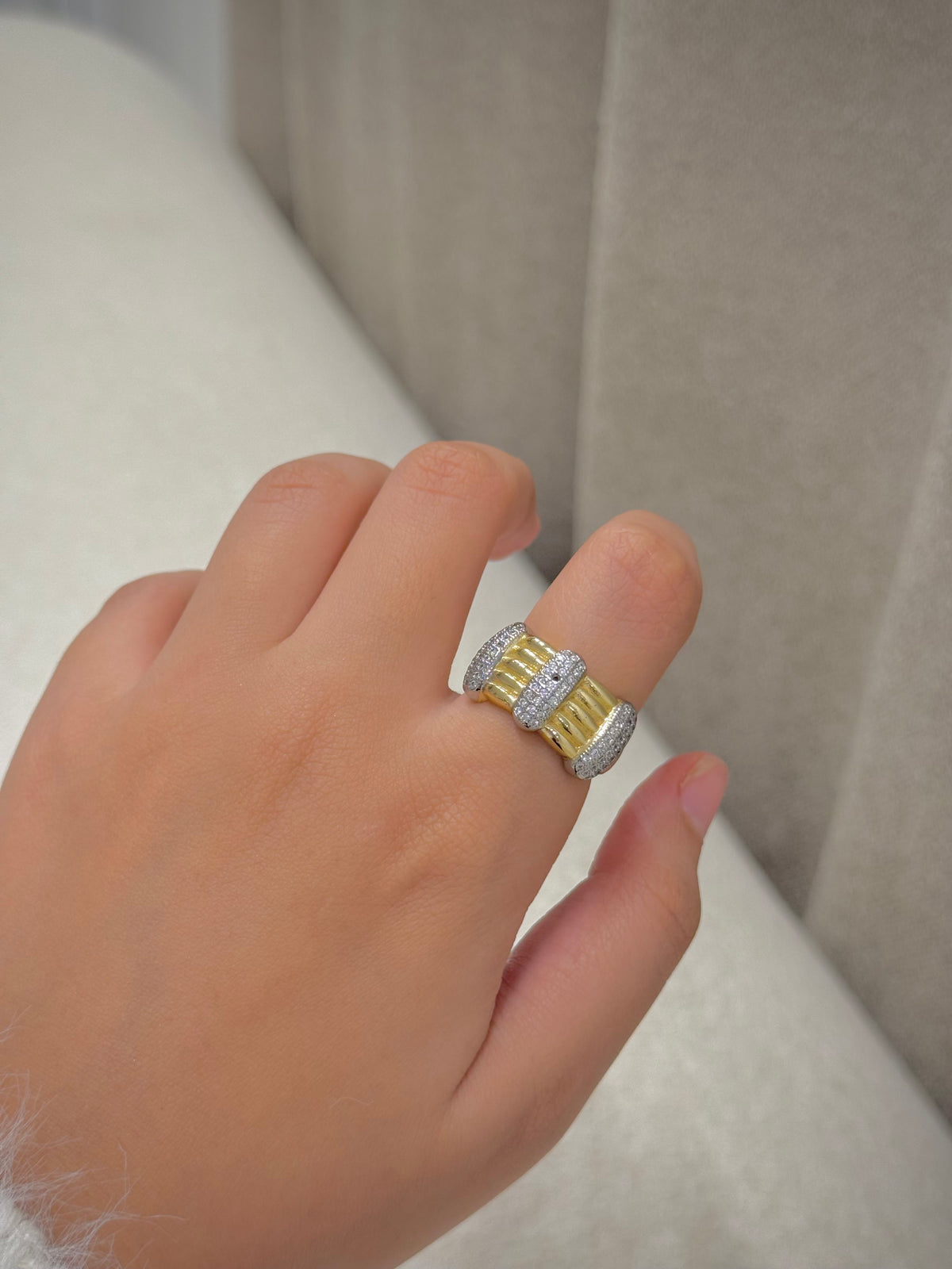 Gold plated ring