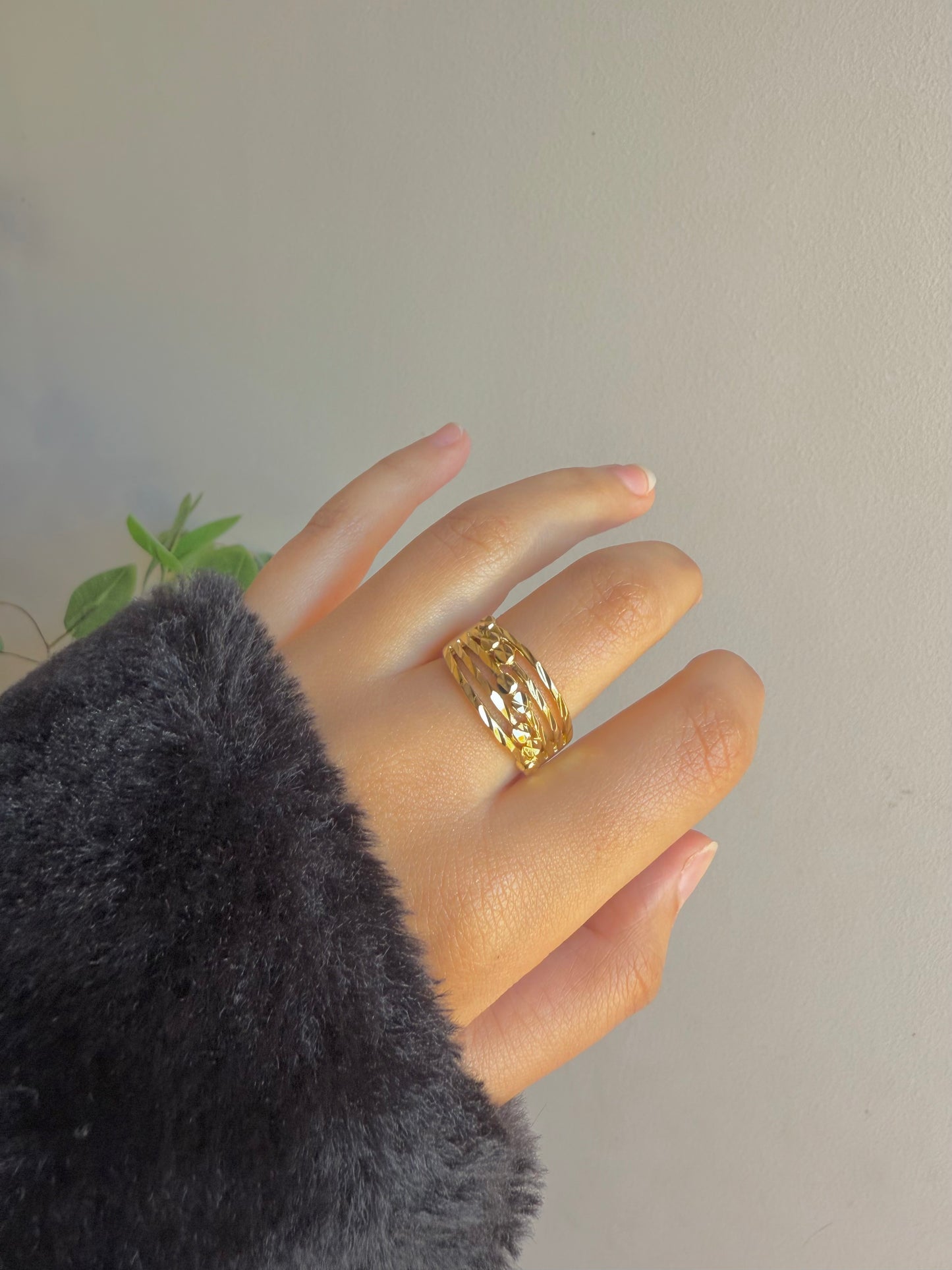 Gold plated ring