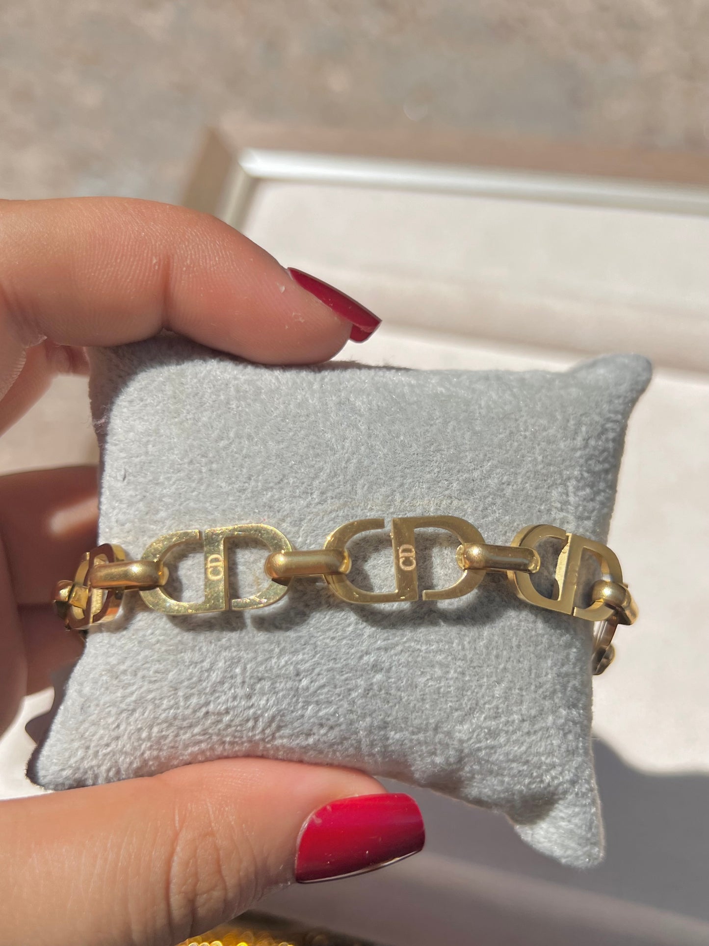 Modern CD-style bracelet