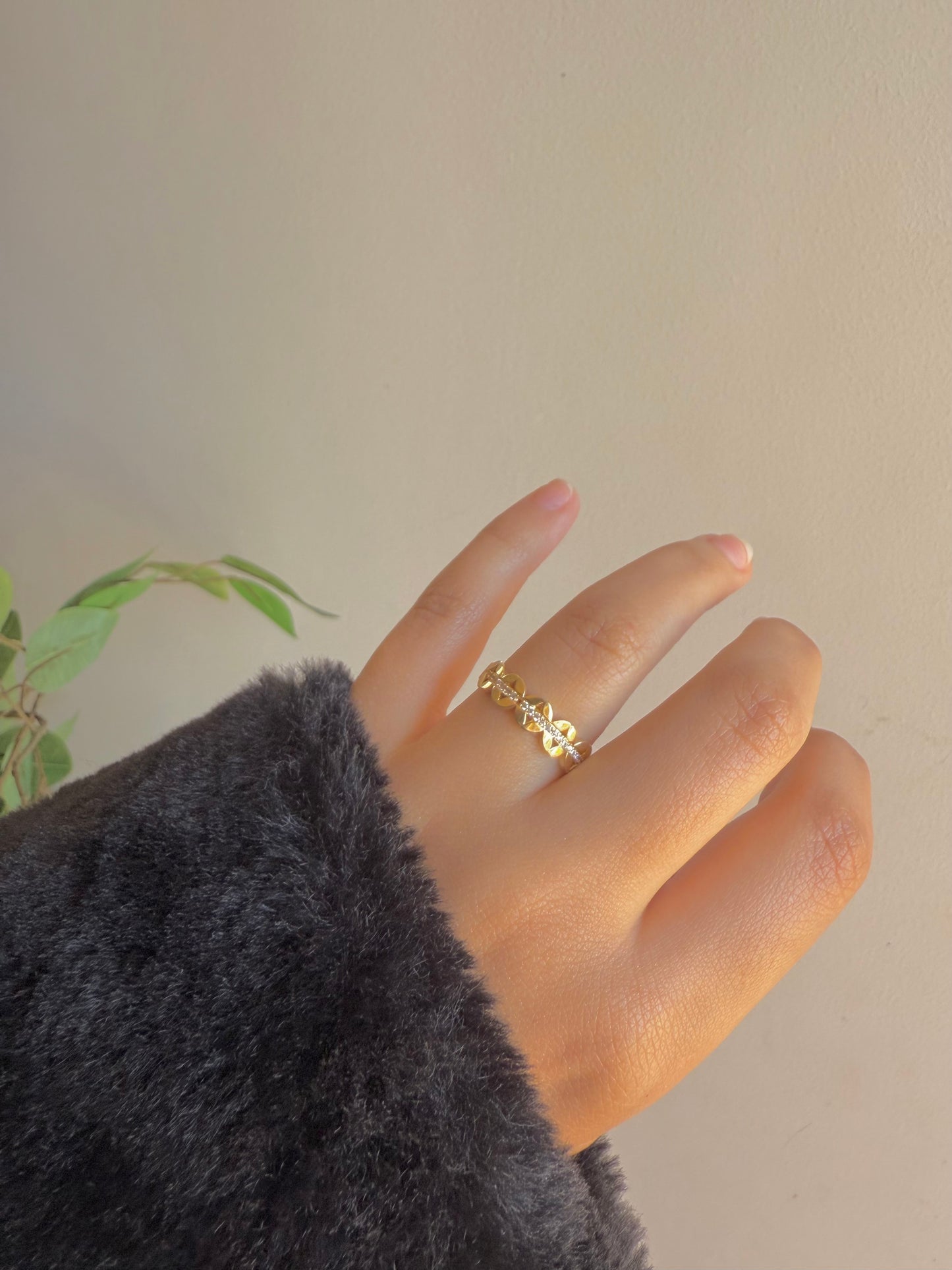 Gold plated ring