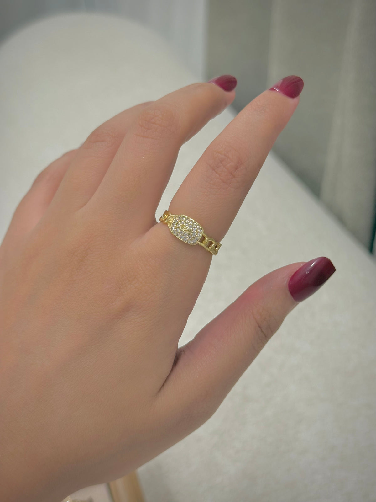 Gold plated ring