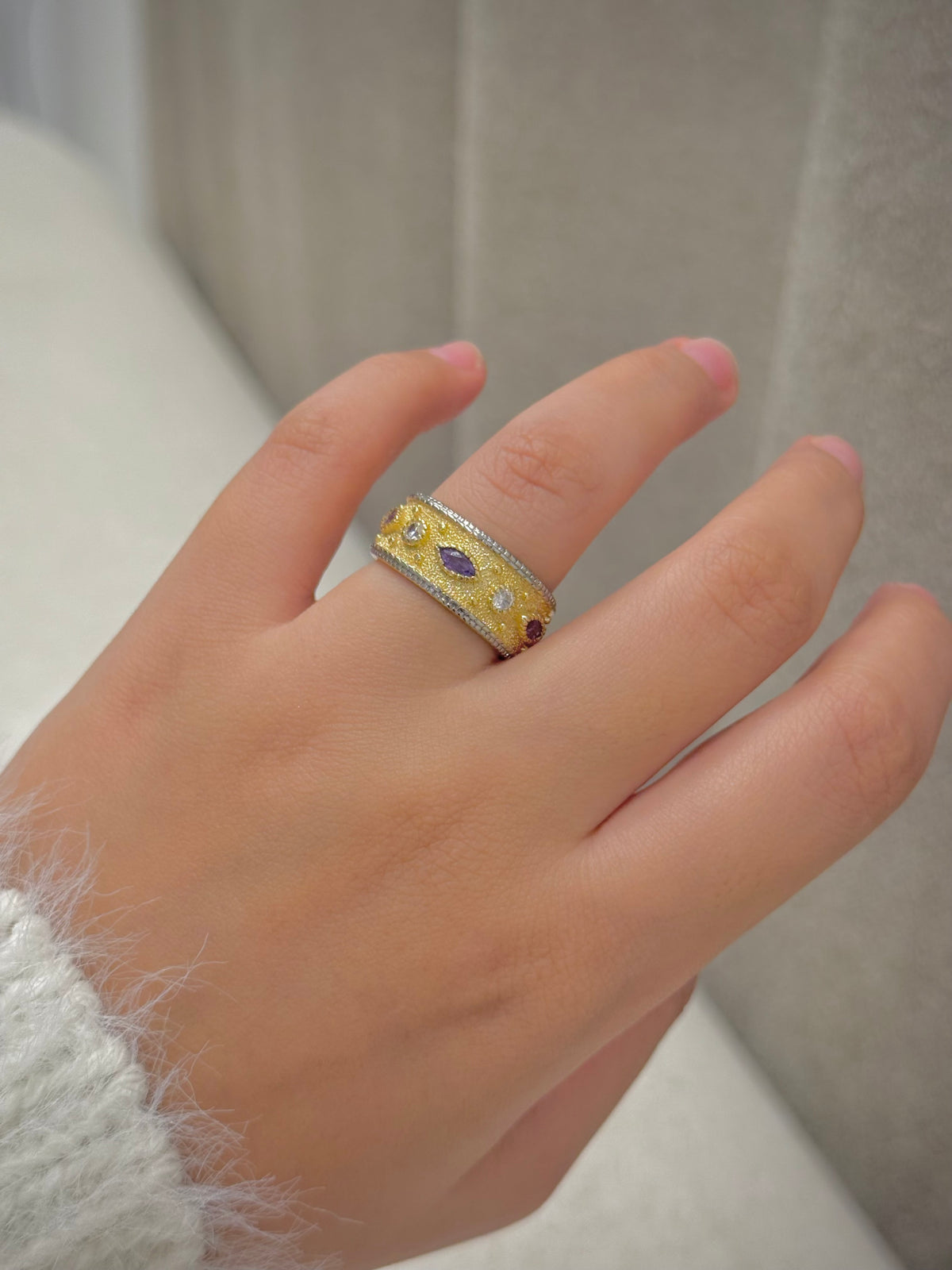 Gold plated ring