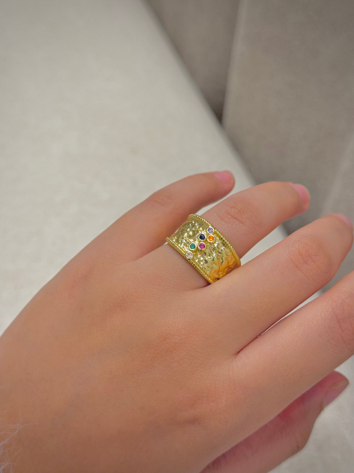 Gold plated ring
