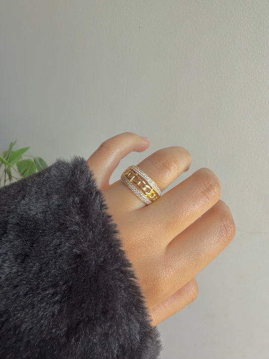 Gold plated ring