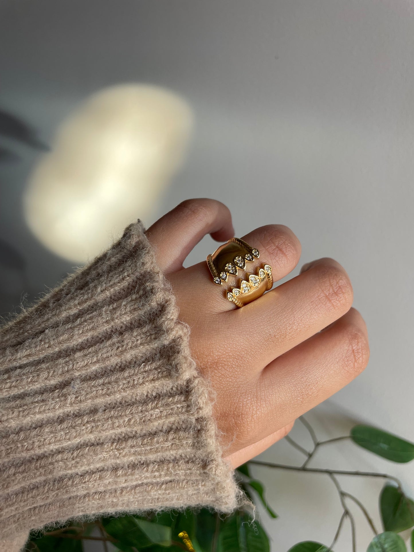 Gold plated ring