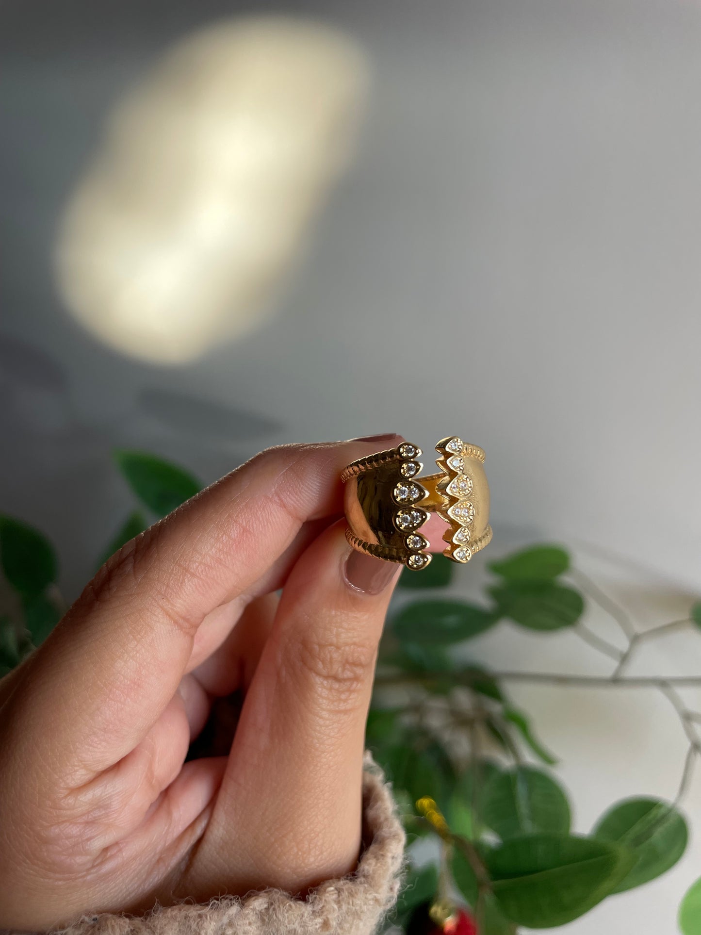 Gold plated ring