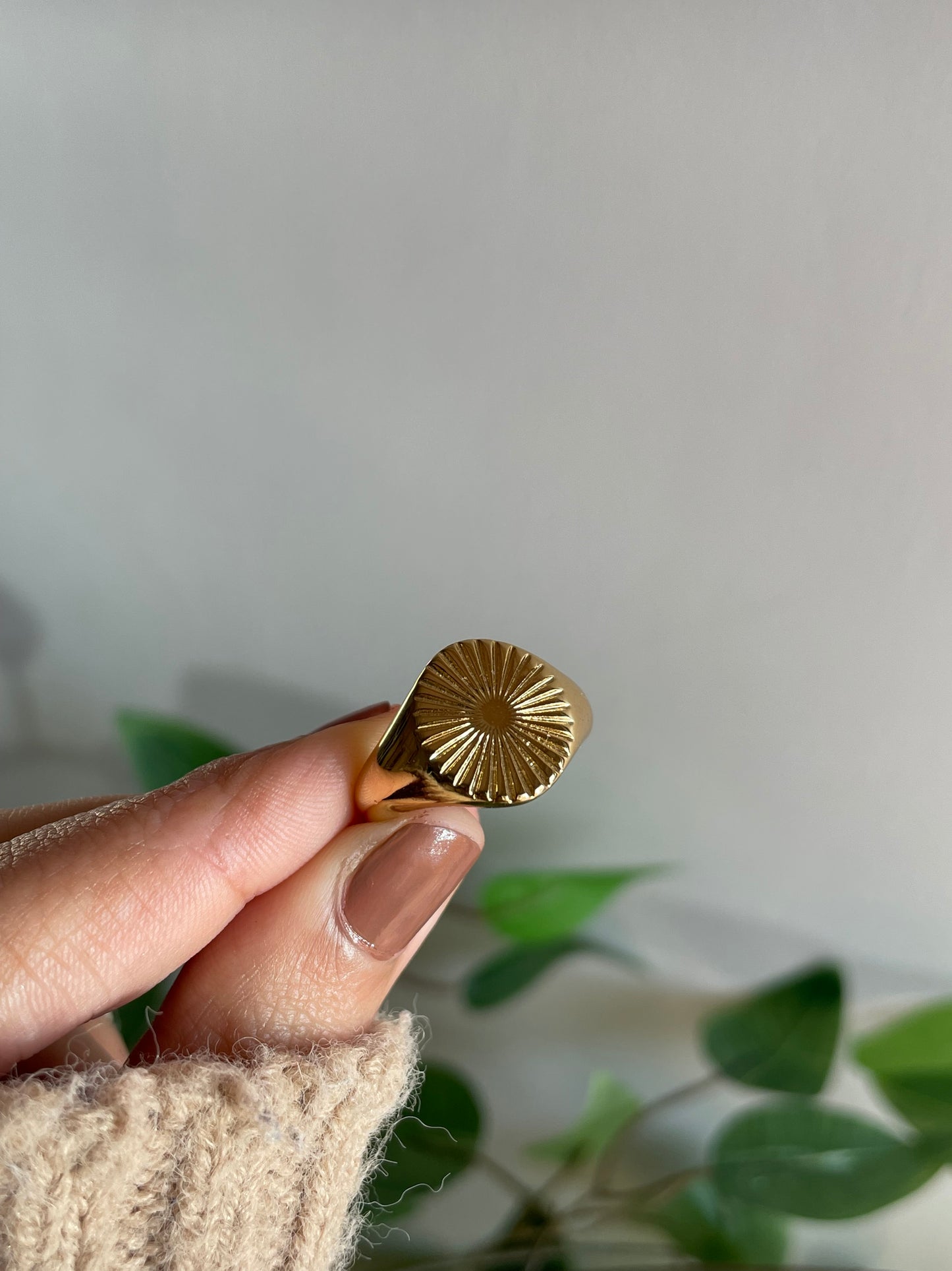 Gold plated ring