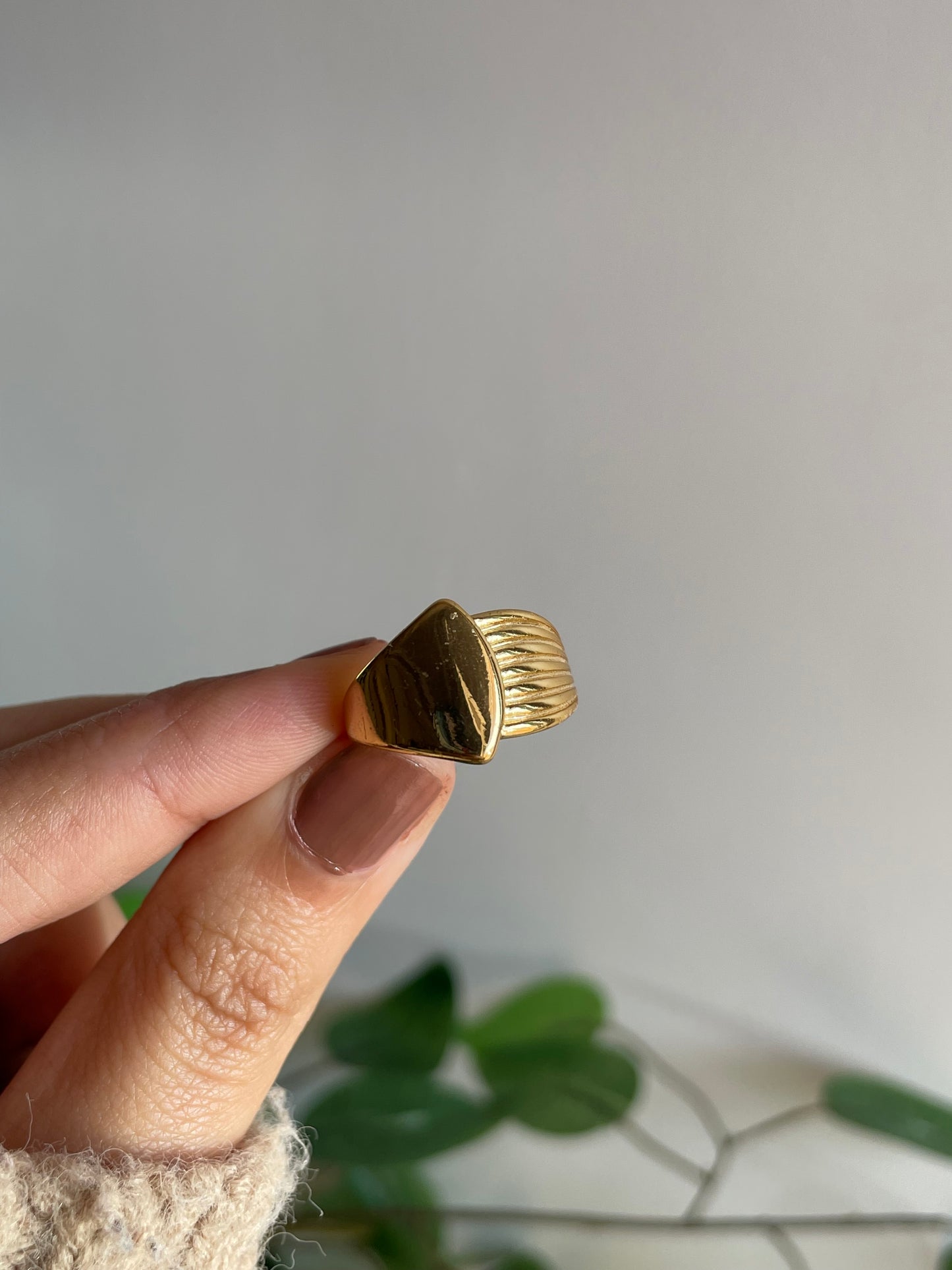 Gold plated ring