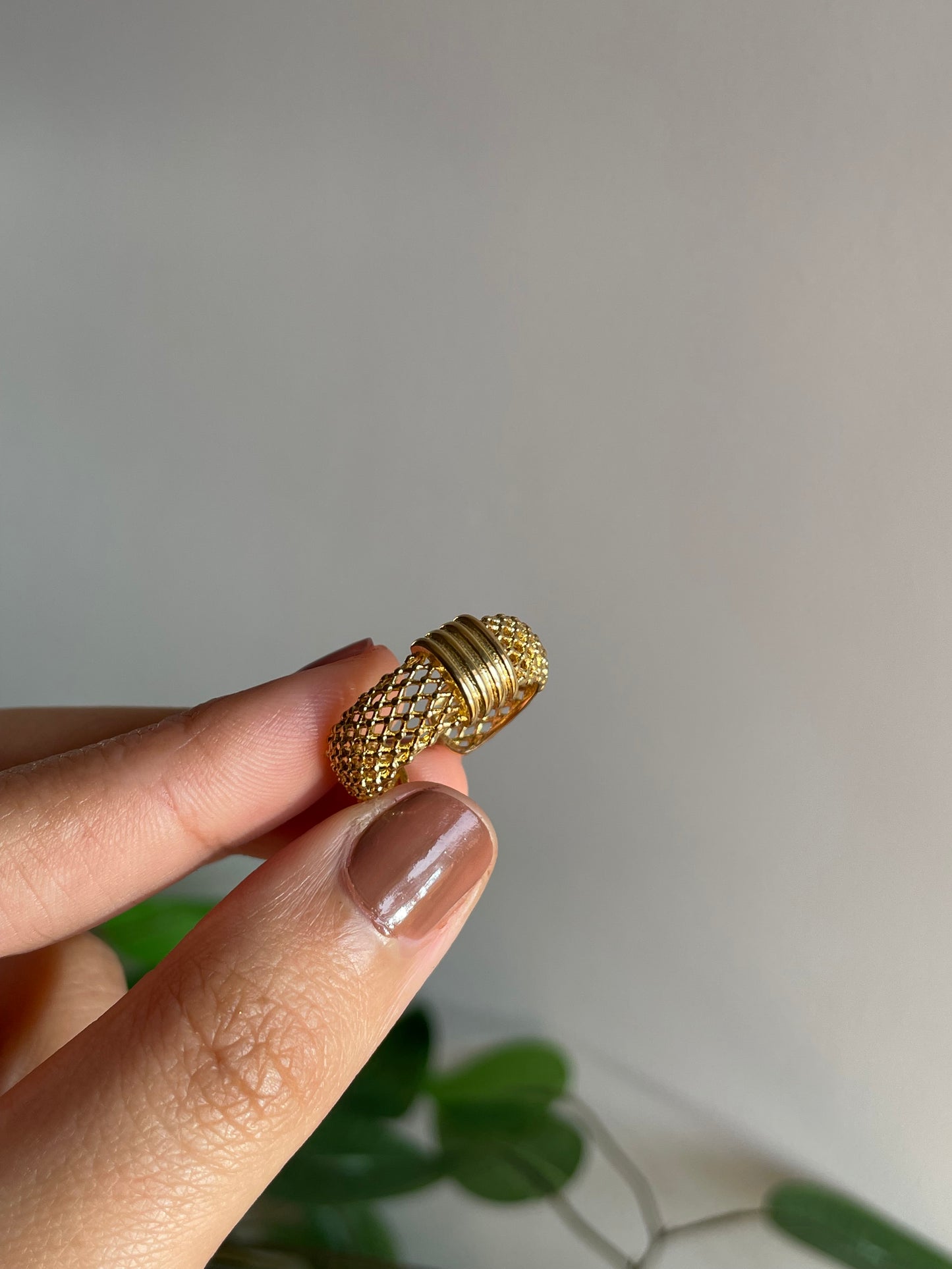 Gold plated ring