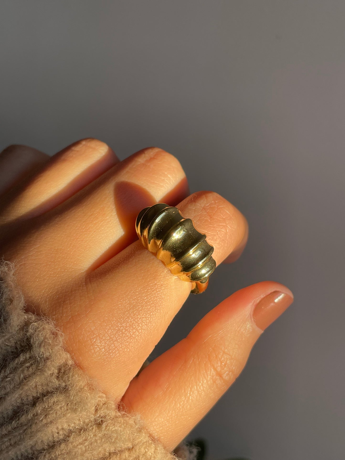 Gold plated ring