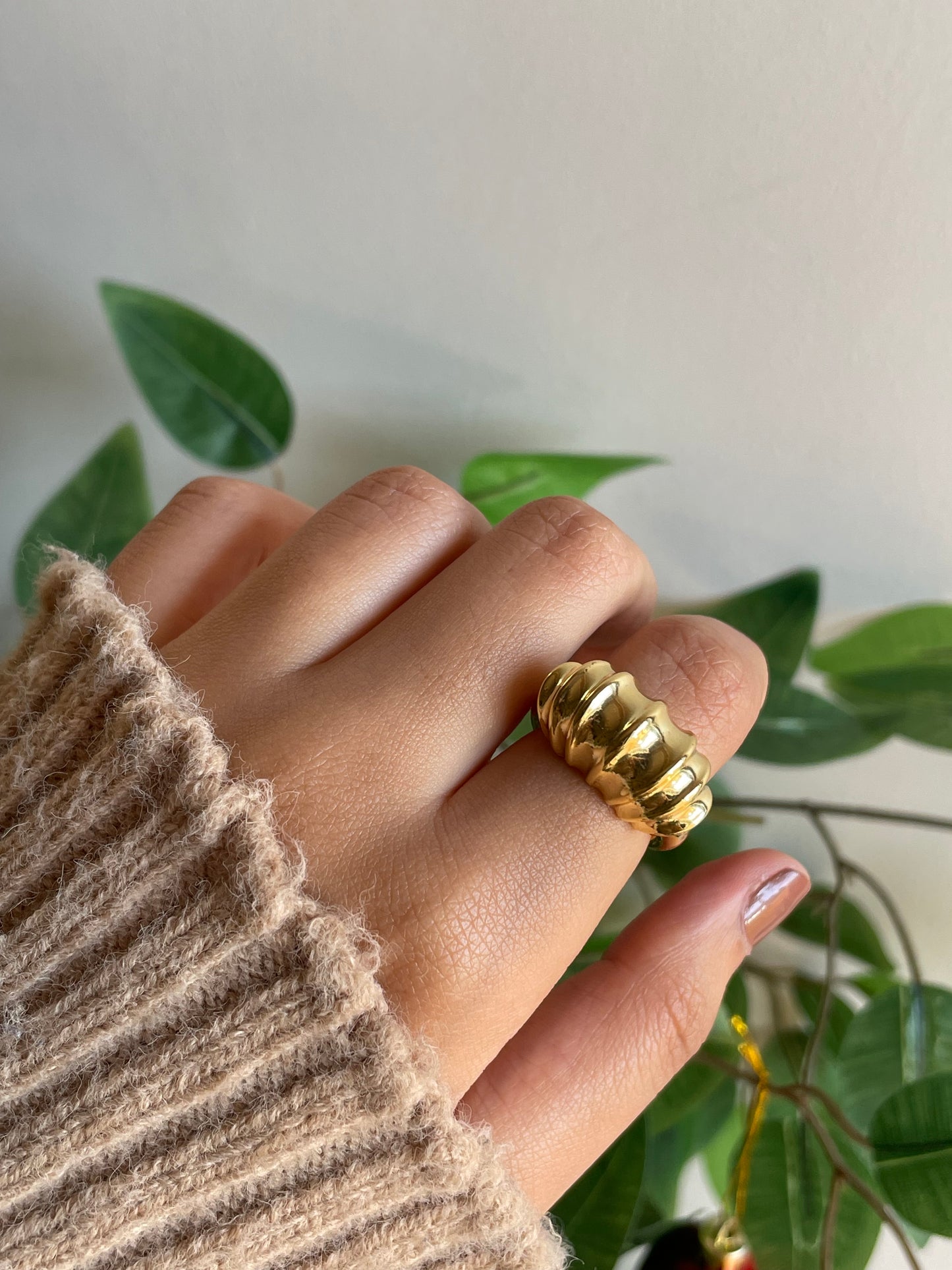 Gold plated ring