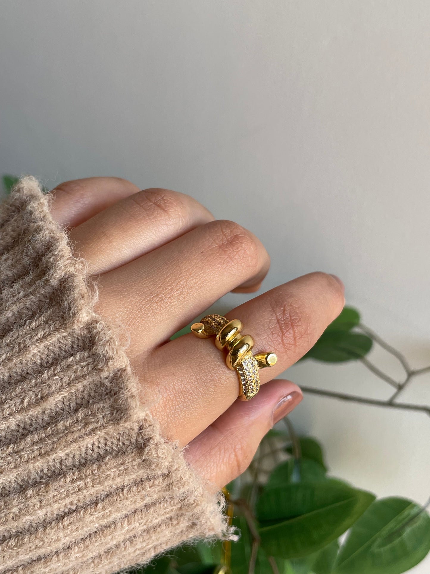 Gold plated ring